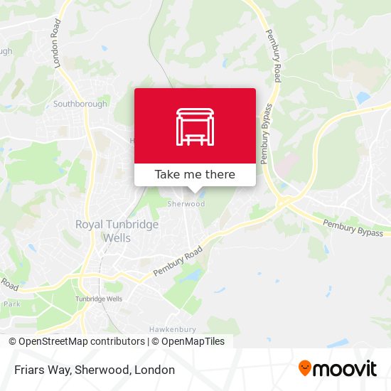 Friars Way, Sherwood map