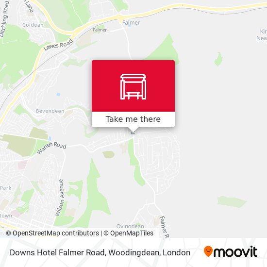 Downs Hotel Falmer Road, Woodingdean map