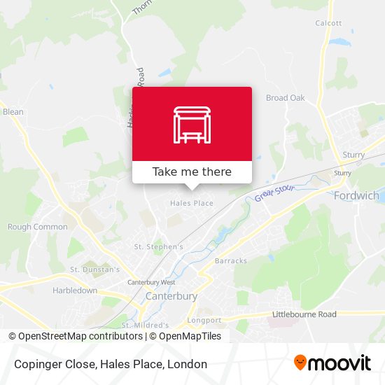 Copinger Close, Hales Place map
