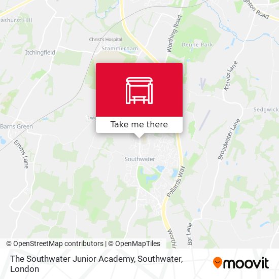 The Southwater Junior Academy, Southwater map