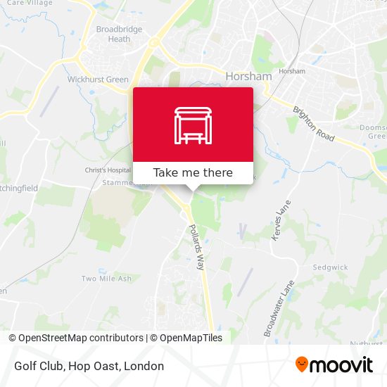 Golf Club, Hop Oast map