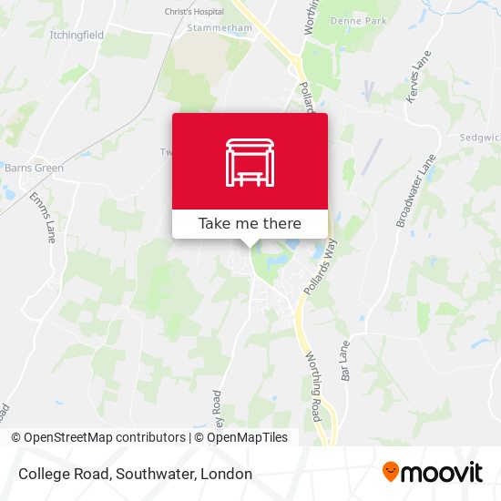 College Road, Southwater map