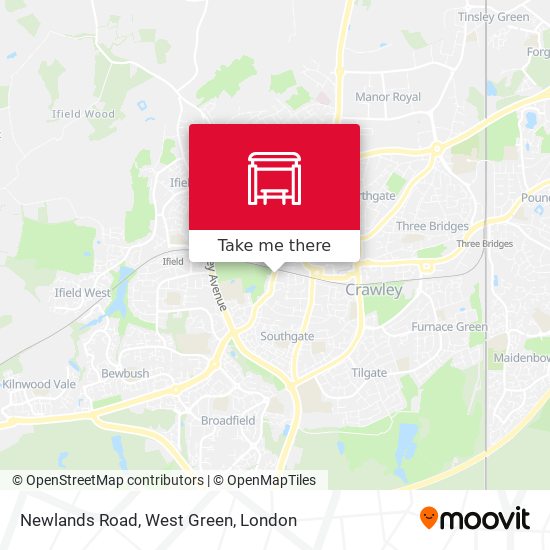 Newlands Road, West Green map