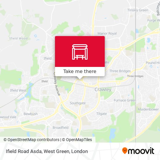 Ifield Road Asda, West Green map