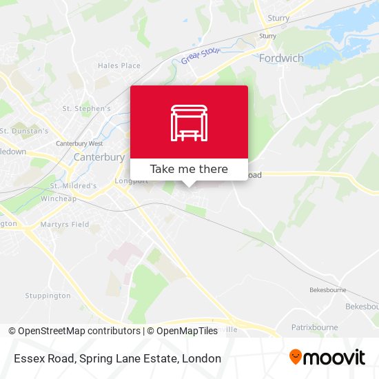 Essex Road, Spring Lane Estate map