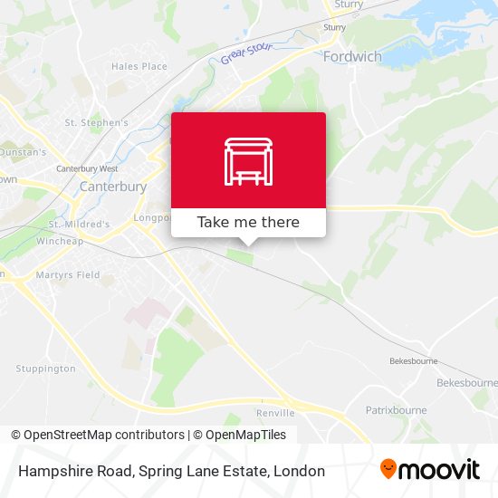 Hampshire Road, Spring Lane Estate map
