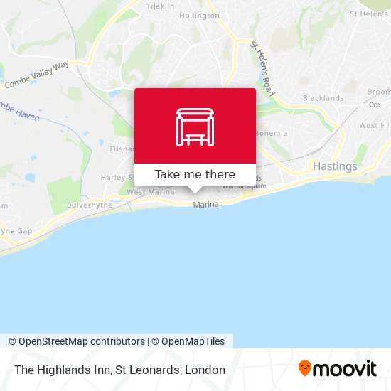 The Highlands Inn, St Leonards map