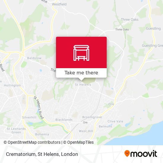 Crematorium, St Helens map
