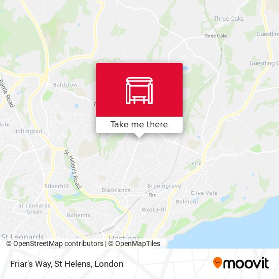 Friar's Way, St Helens map