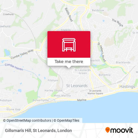 Gillsman's Hill, St Leonards map
