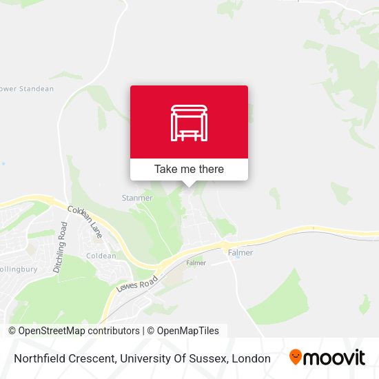 Northfield Crescent, University Of Sussex map