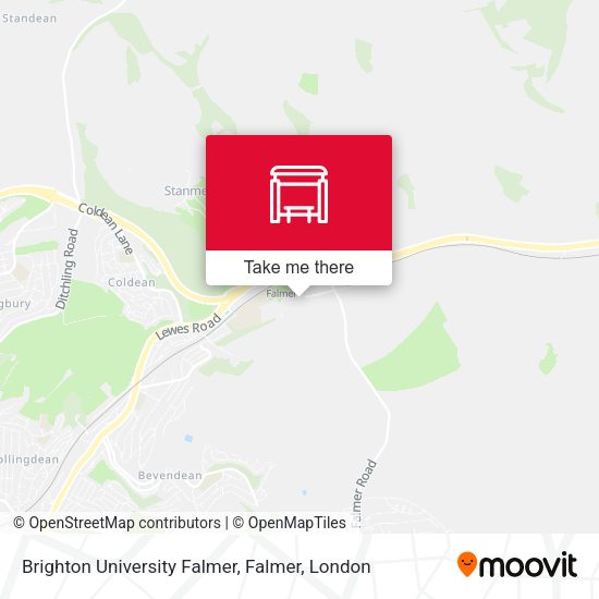 Brighton University Falmer, Falmer map