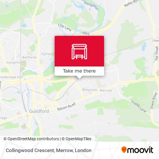 Collingwood Crescent, Merrow map