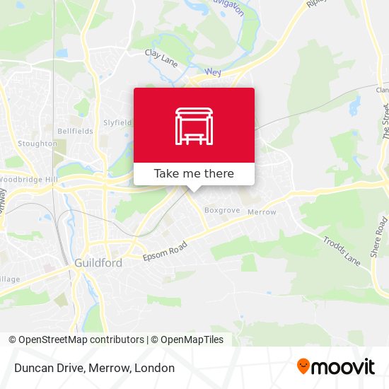 Duncan Drive, Merrow map