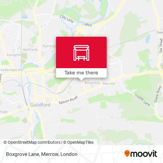 Boxgrove Lane, Merrow map