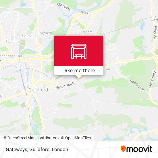 Gateways, Guildford map