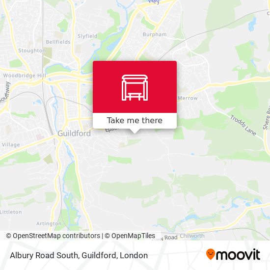 Albury Road South, Guildford map