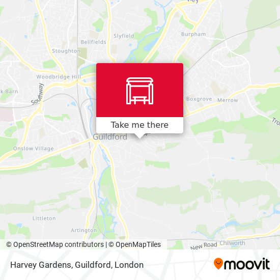 Harvey Gardens, Guildford map