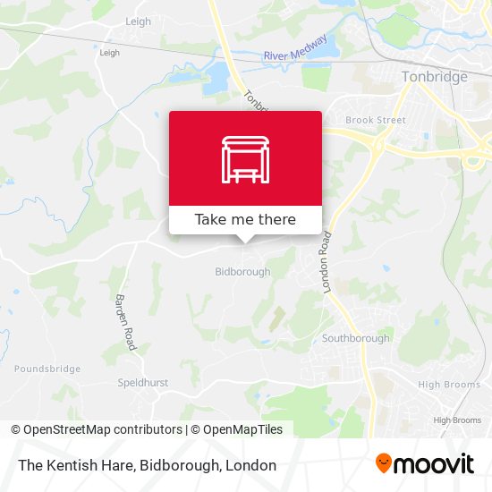 The Kentish Hare, Bidborough map