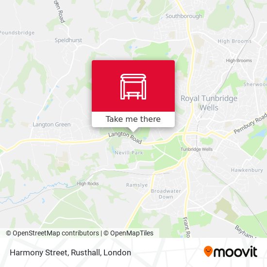 Harmony Street, Rusthall map