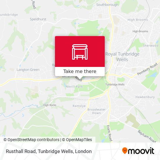 Rusthall Road, Tunbridge Wells map