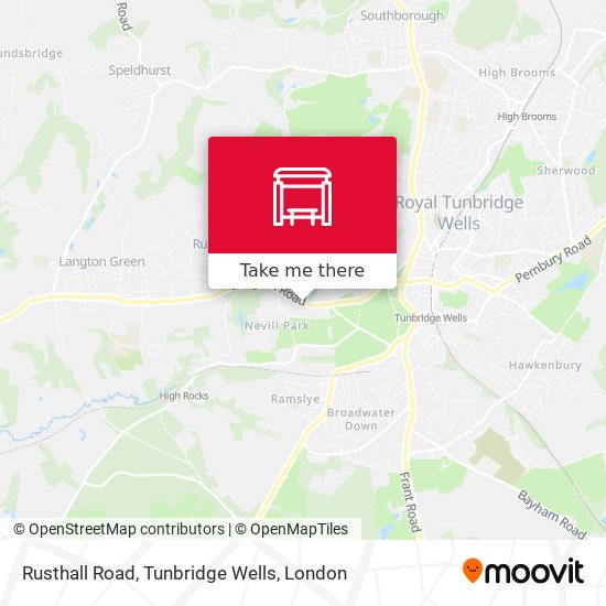 Rusthall Road, Tunbridge Wells map