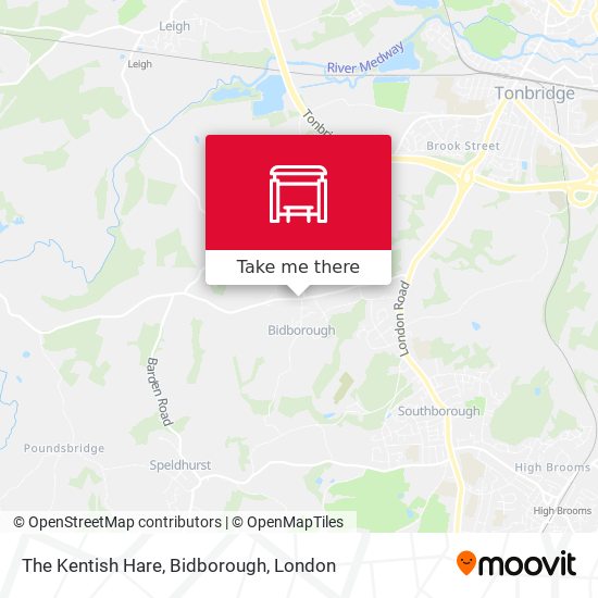 The Kentish Hare, Bidborough map