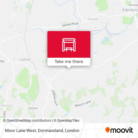 Moor Lane West, Dormansland map