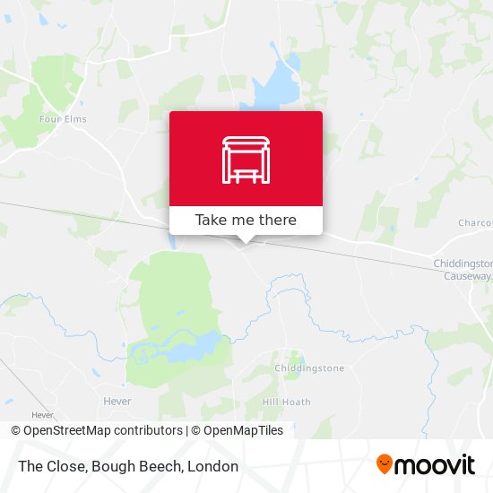 The Close, Bough Beech map