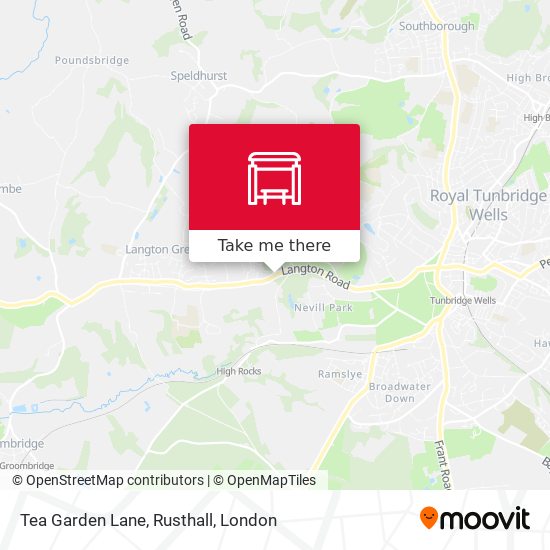 Tea Garden Lane, Rusthall map