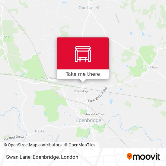 Swan Lane, Edenbridge map