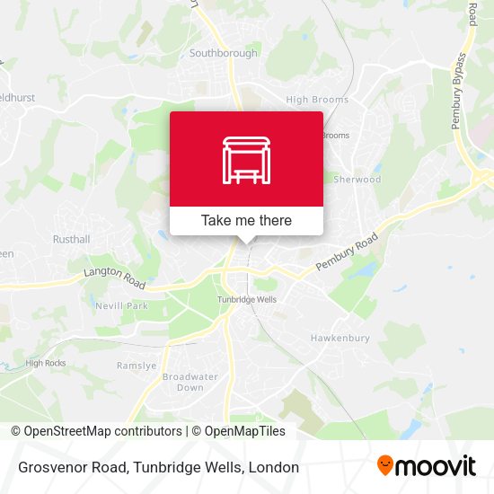 Grosvenor Road, Tunbridge Wells map