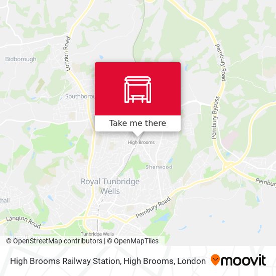 High Brooms Railway Station, High Brooms map