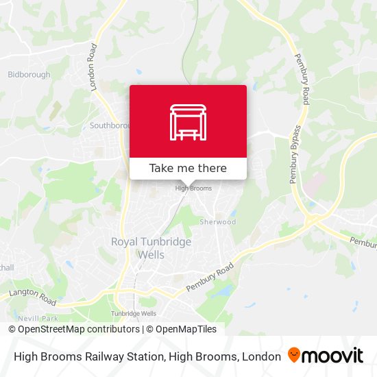 High Brooms Railway Station, High Brooms map
