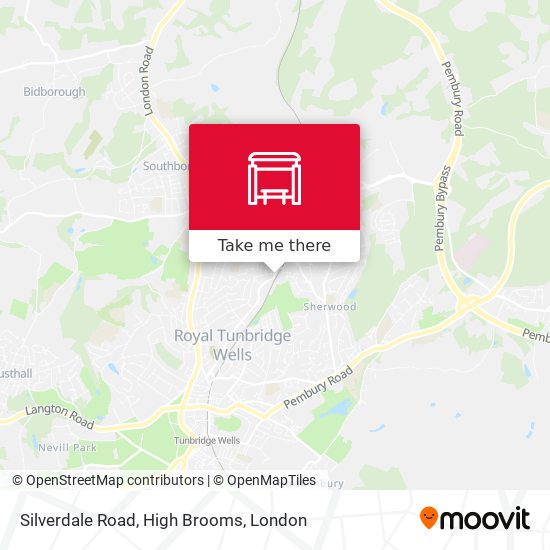 Silverdale Road, High Brooms map