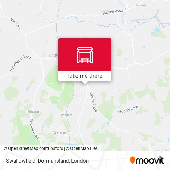 Swallowfield, Dormansland map