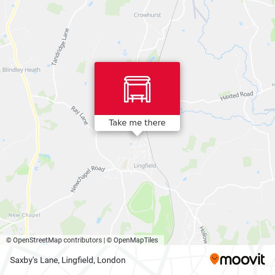 Saxby's Lane, Lingfield map