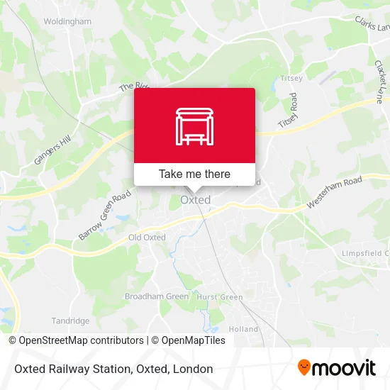 Oxted Railway Station, Oxted map