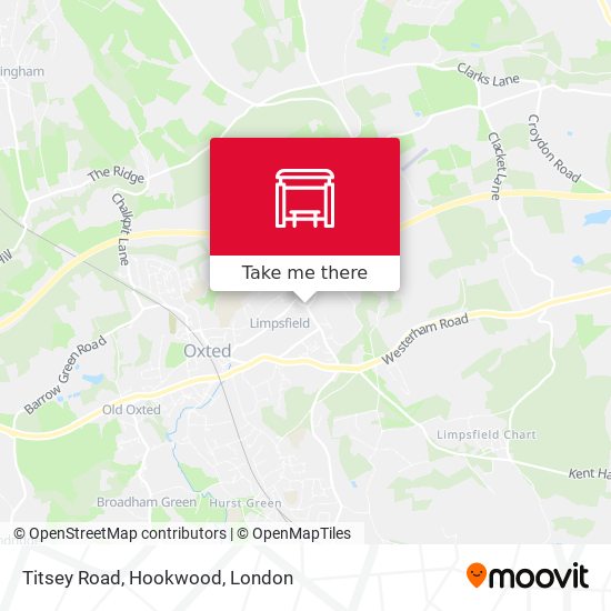 Titsey Road, Hookwood map