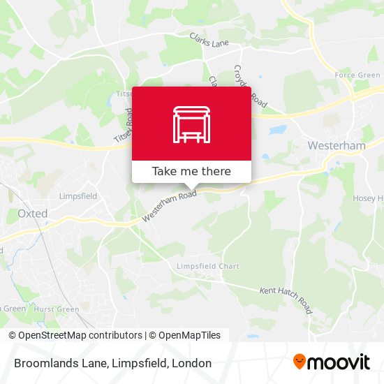 Broomlands Lane, Limpsfield map