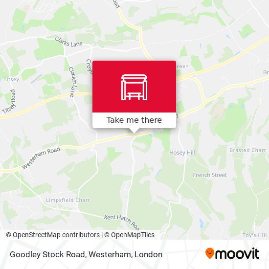 Goodley Stock Road, Westerham map