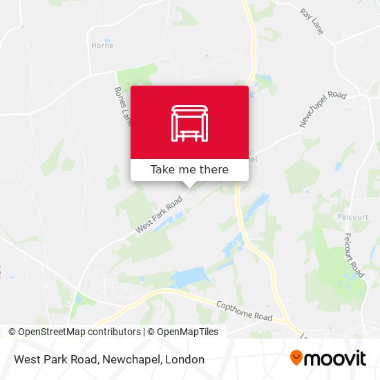 West Park Road, Newchapel map