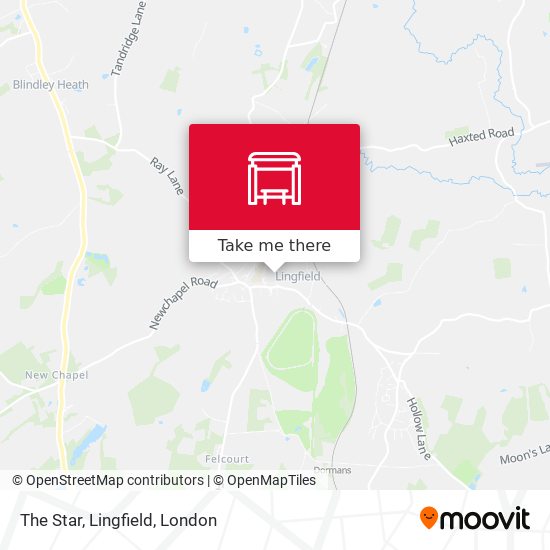 The Star, Lingfield map