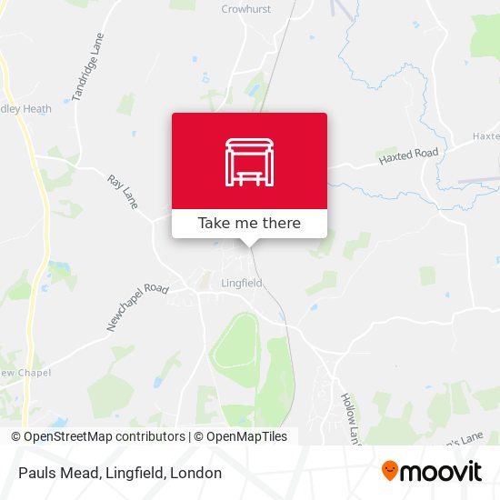 Pauls Mead, Lingfield map