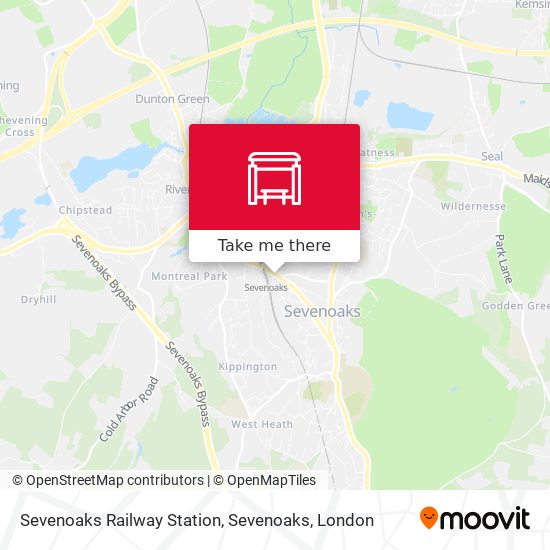 Sevenoaks Railway Station, Sevenoaks map
