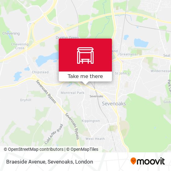 Braeside Avenue, Sevenoaks map