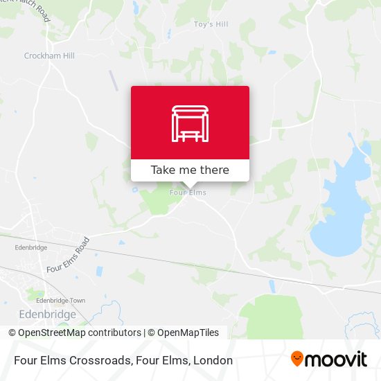 Four Elms Crossroads, Four Elms map