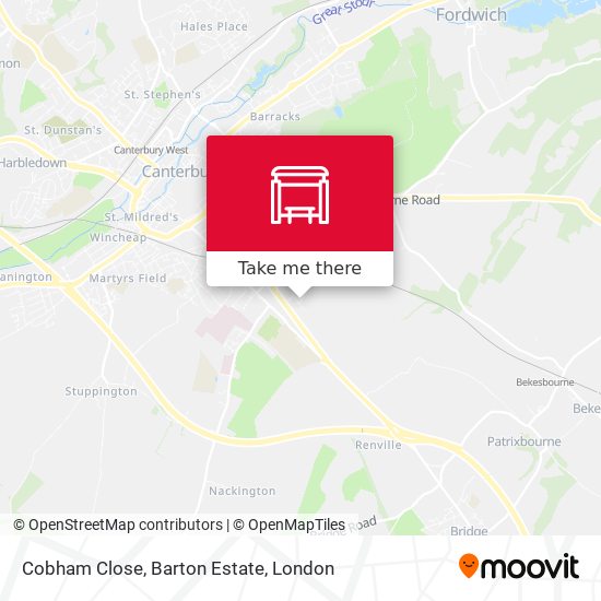 Cobham Close, Barton Estate map