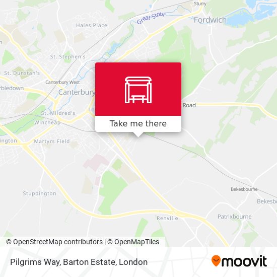 Pilgrims Way, Barton Estate map
