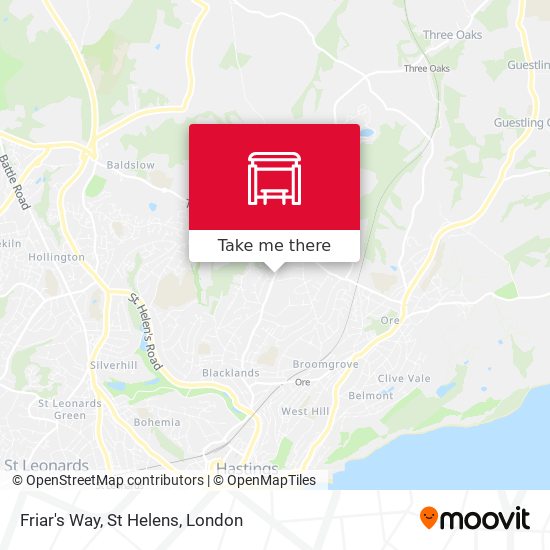 Friar's Way, St Helens map